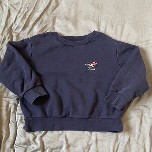 Uniqlo Kids Navy Sweatshirt with Minnie Mouse Embroidery
